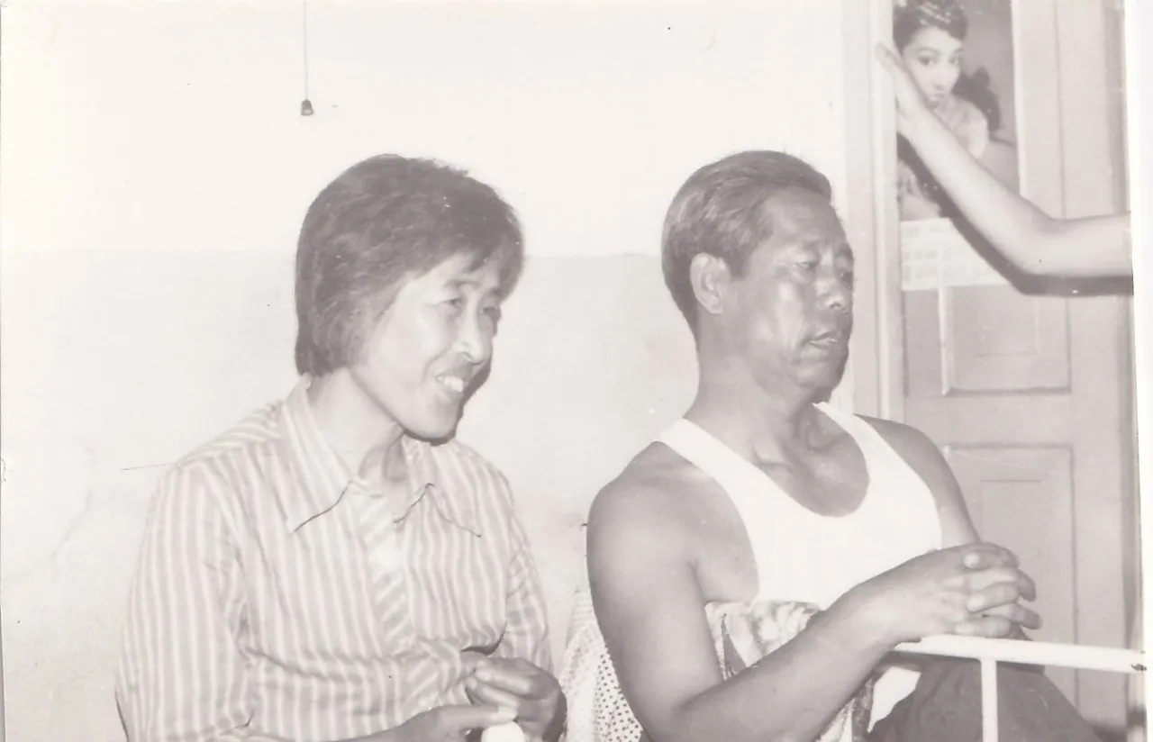 第1幅：室内并坐的一男一女。